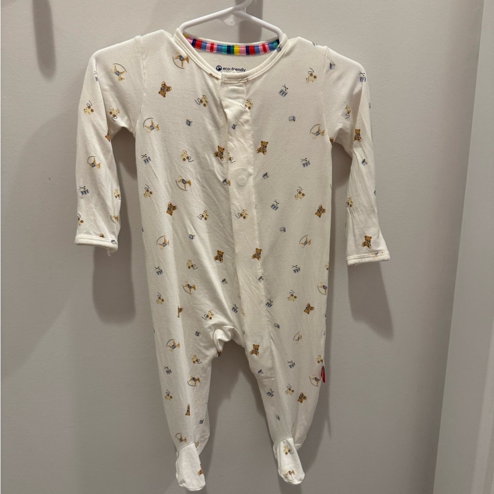 LIKE NEW Magnetic Me Baby Boy Footie Pajamas — 0-3 Months